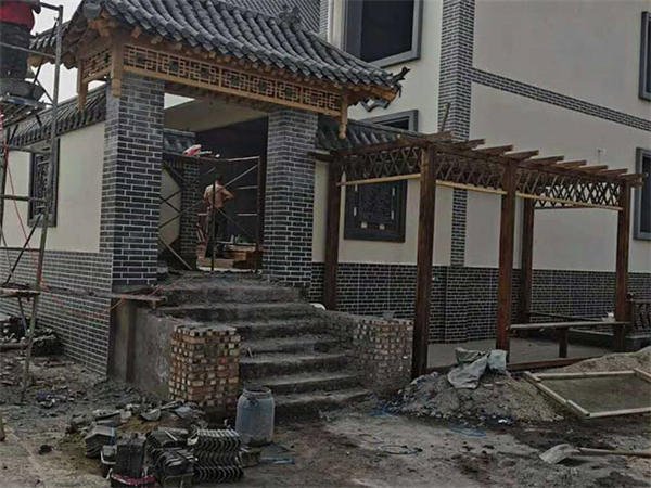 天津防腐木廊架 长廊