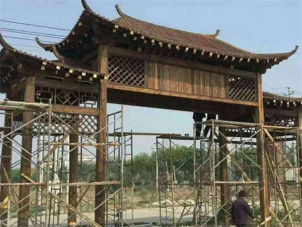 天津门楼 廊架 长廊