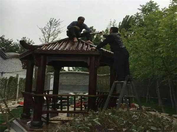 天津古典碳化木凉亭厂家
