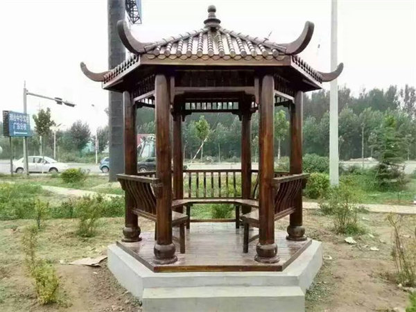 天津碳化木凉亭批发
